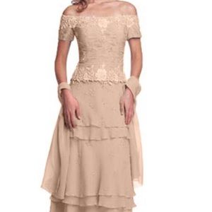 REDUCED AGAIN!!   Montage chiffon gown Champagne! Poshmark suggested price-$363!